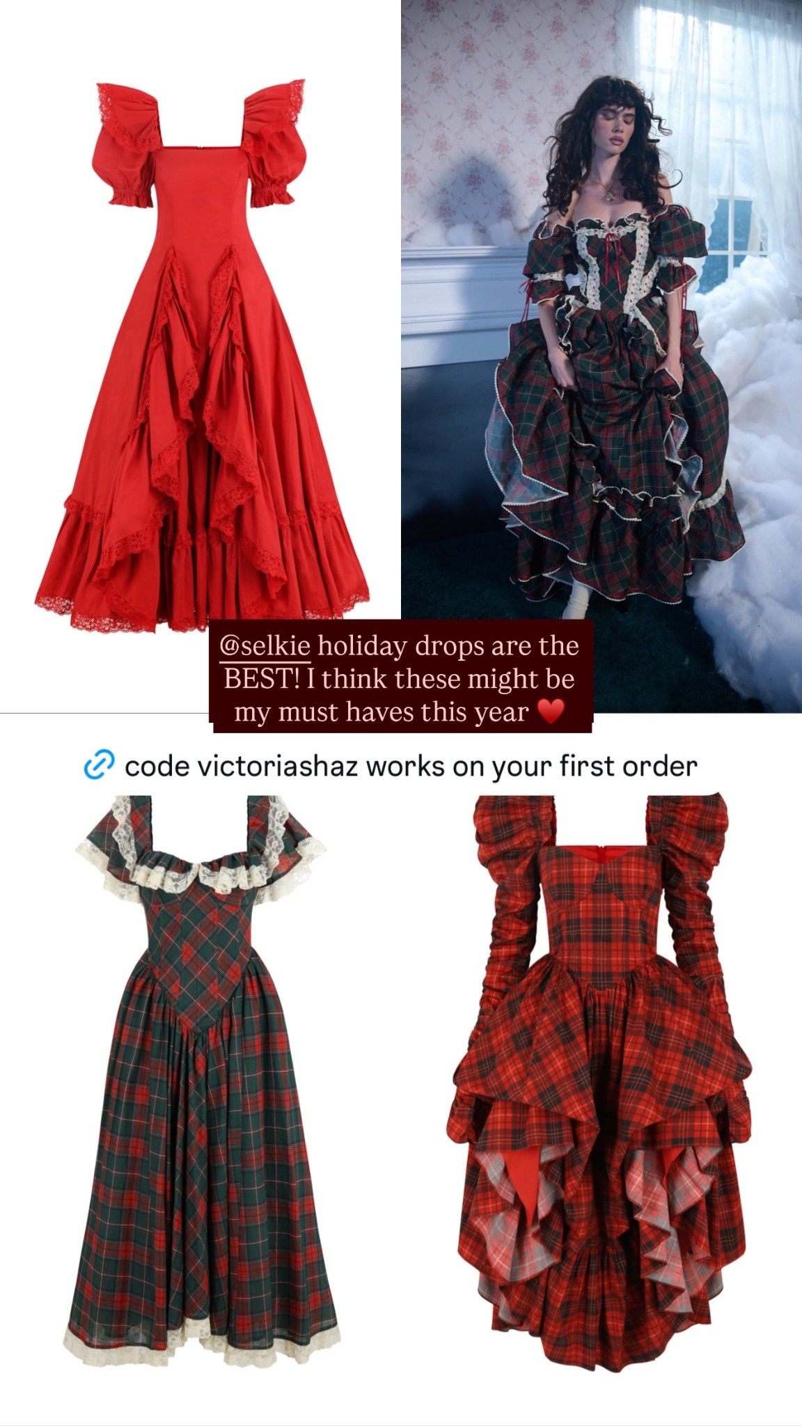 Selkie holiday drop picks!! Code victoriashaz works on your first order! 

#LTKMidsize #LTKHoliday #LTKPlusSize