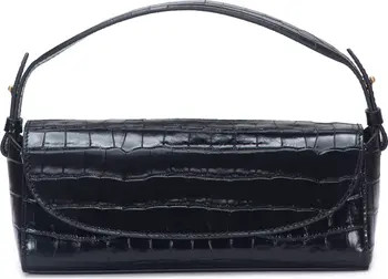 Mini Sabrina Croc Embossed Leather Top Handle Bag | Nordstrom