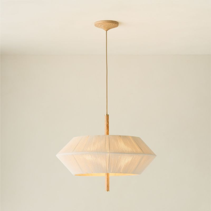 Totora Natural Oak Pendant Light + Reviews | CB2 | CB2