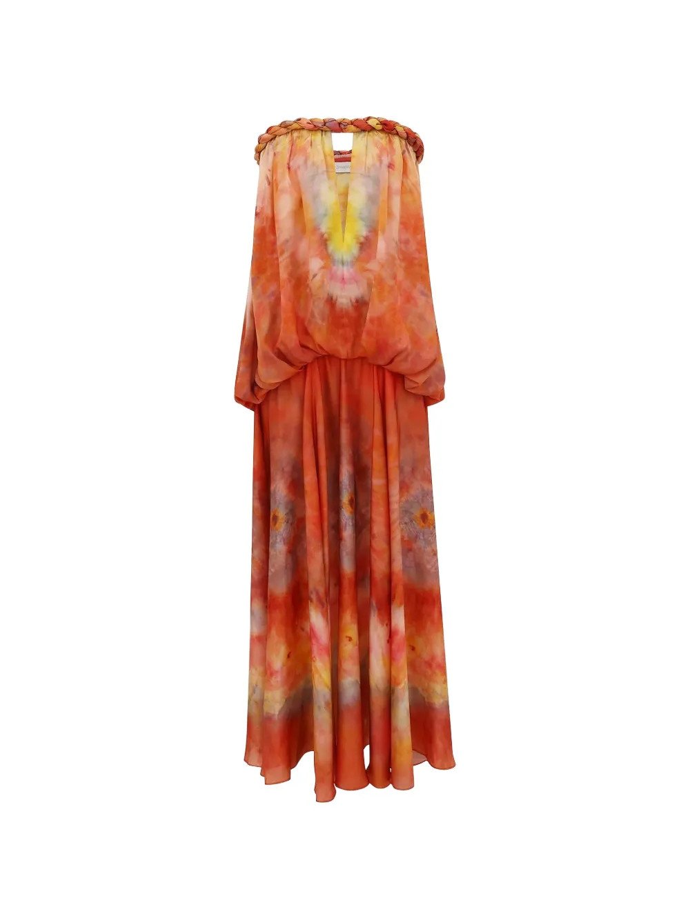 Luna tie-dye braided-neck maxi dress | Farfetch Global