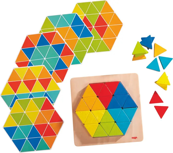 Magical Pyramids 36-Piece Wooden Puzzle | Nordstrom