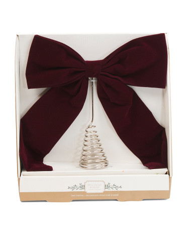 Velvet Bow Tree Topper | TJ Maxx