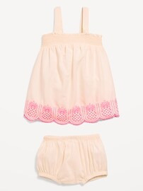 Sleeveless Smocked Embroidered Top and Bloomer Shorts Set for Baby | Old Navy (US)