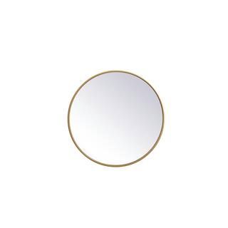 Medium Round Brass Modern Mirror (21 in. H x 21 in. W) | The Home Depot