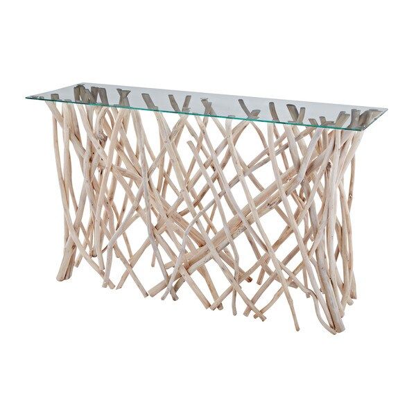 LS Dimond Home Teak Root Console | Bed Bath & Beyond