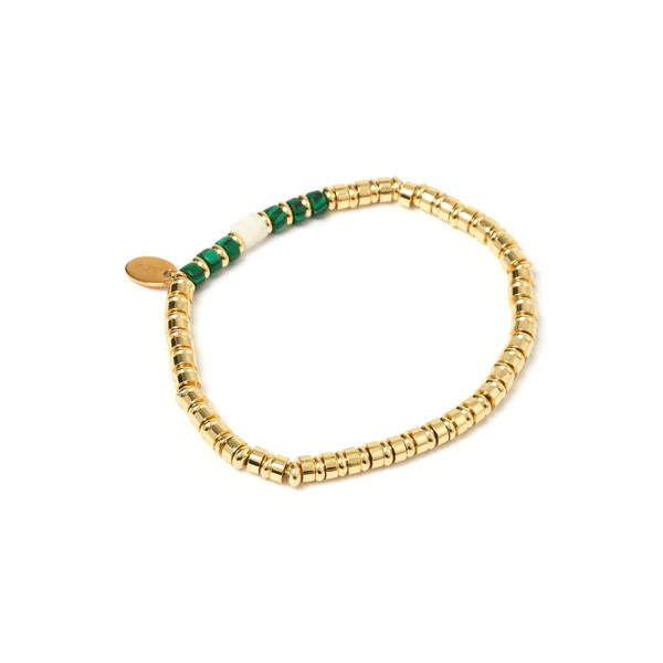Capri Gold Bracelet - Malachite | Arms Of Eve