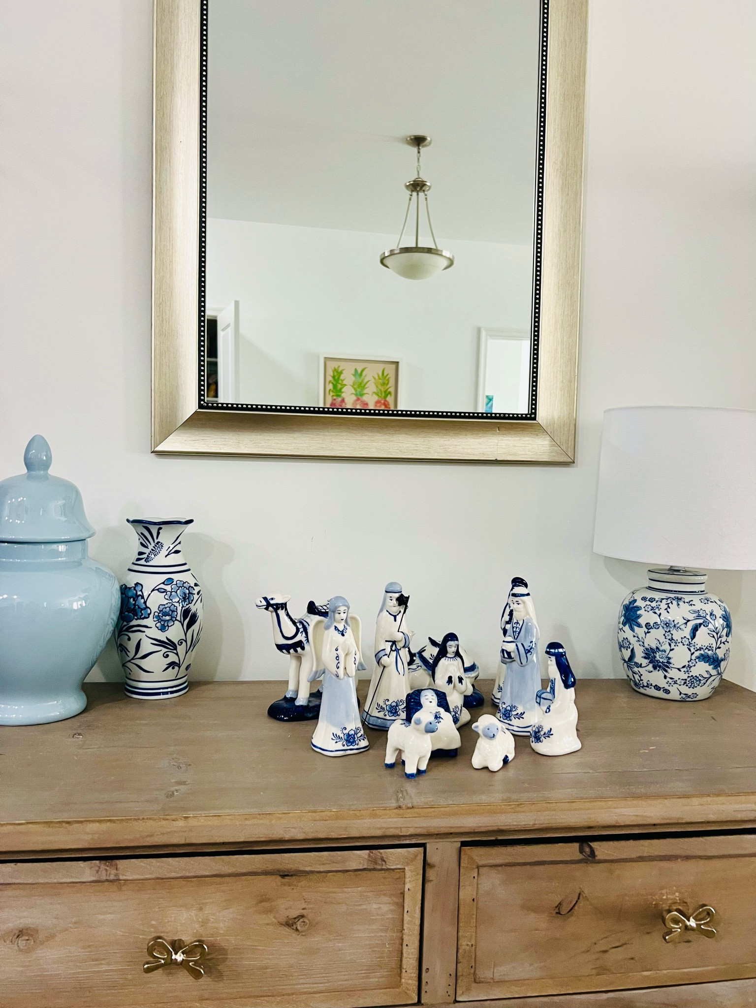 Blue and white nativity set! A meaningful and timeless grandmillennial holiday treasure. 💙🤍 

#LTKHome #LTKSeasonal