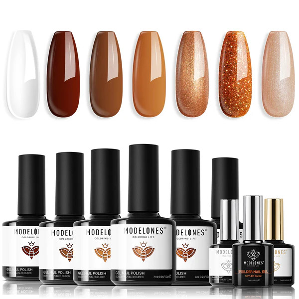 Cinnamon Roll - 6 Colors Gel Nail Polish Kit | Modelones.com
