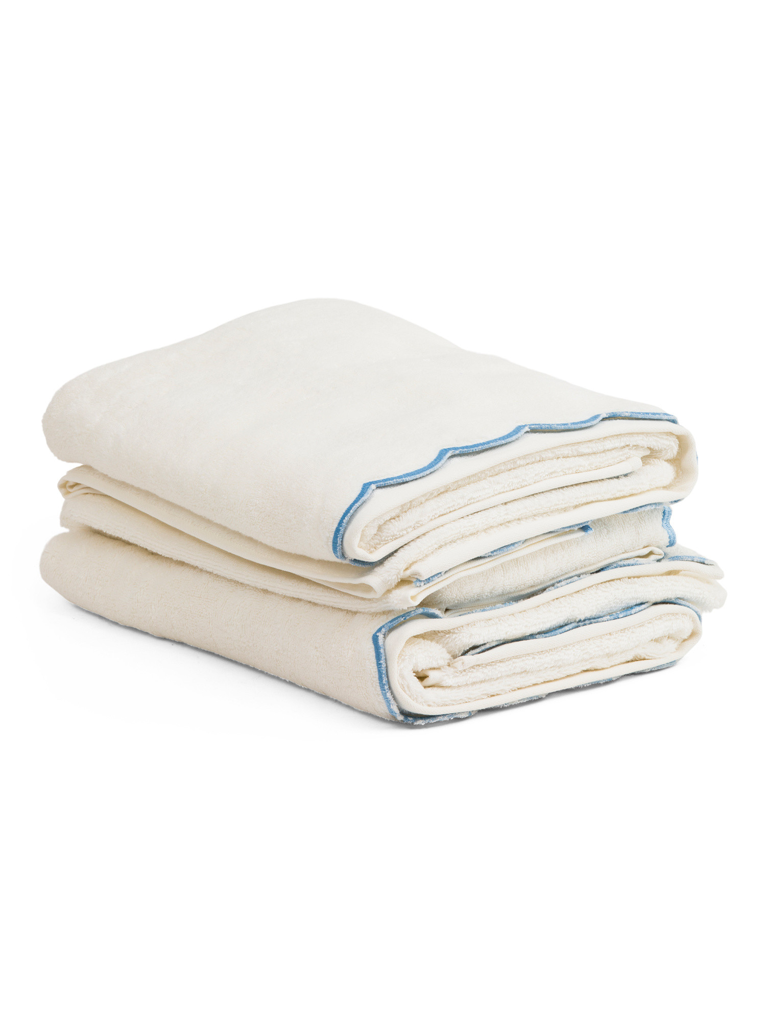 Made In Turkey 6pc Scalloped Embroidery Towels Bundle | TJ Maxx