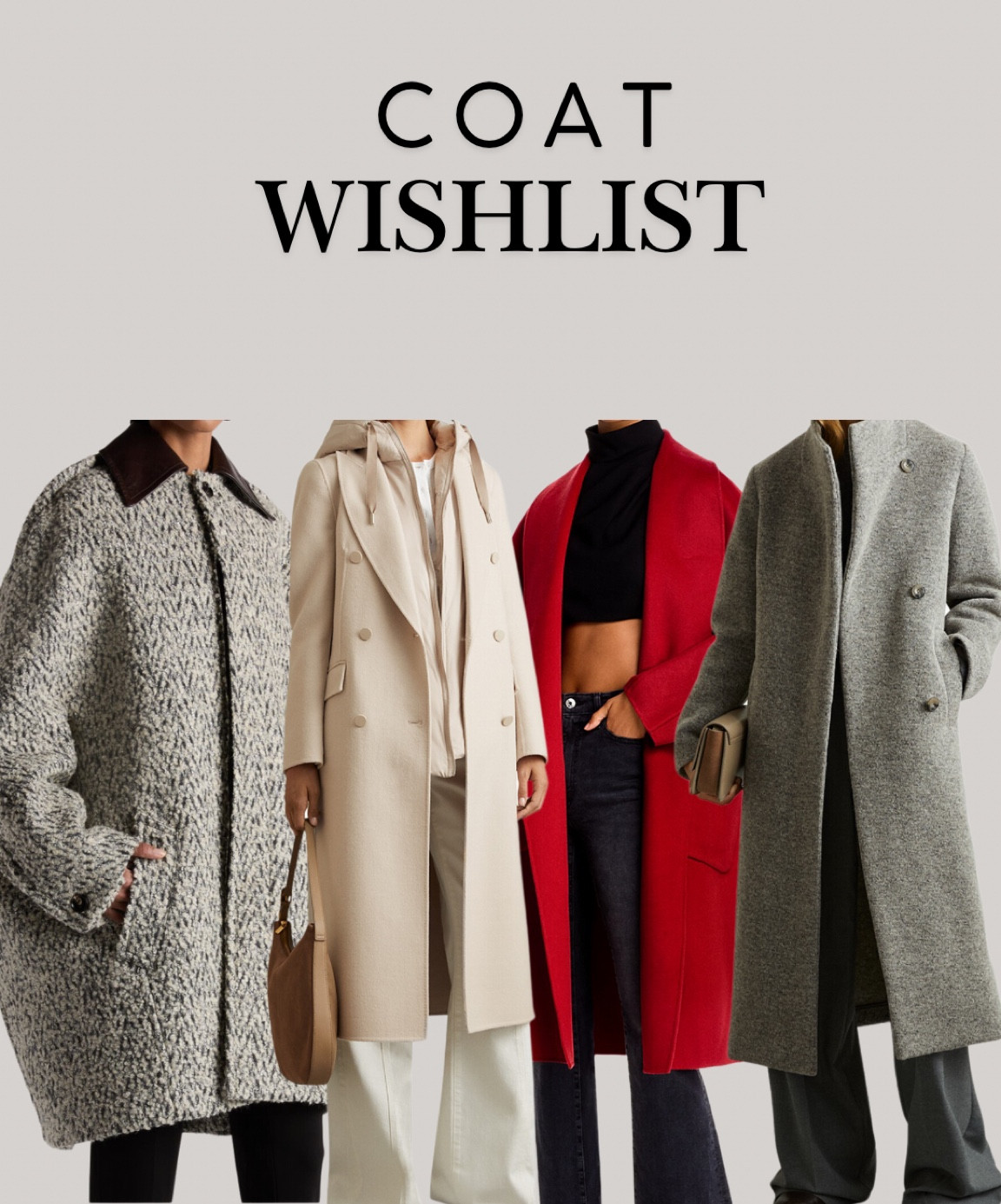 just a quick round up of my favorite wool coats this season!  