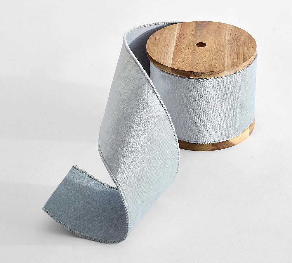 Blue Velvet Ribbon Garland | Pottery Barn (US)