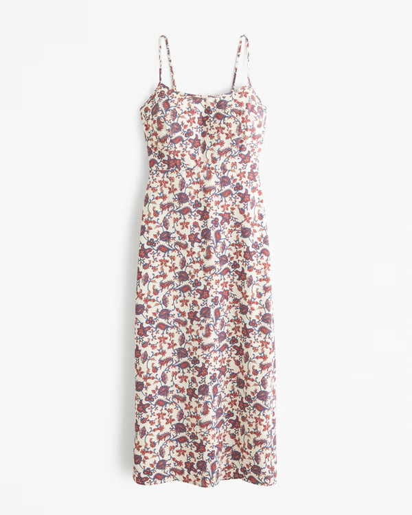 Women's Scoopneck Slip Midi Dress | Women's Dresses & Jumpsuits | Abercrombie.com | Abercrombie & Fitch (US)