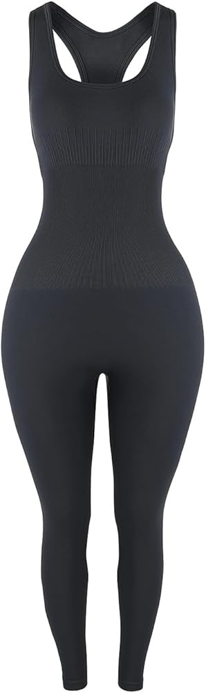 AUROLA Power Workout Jumpsuit for Women Yoga Gym Seamless One Piece Racerback Tummy Control Padde... | Amazon (US)
