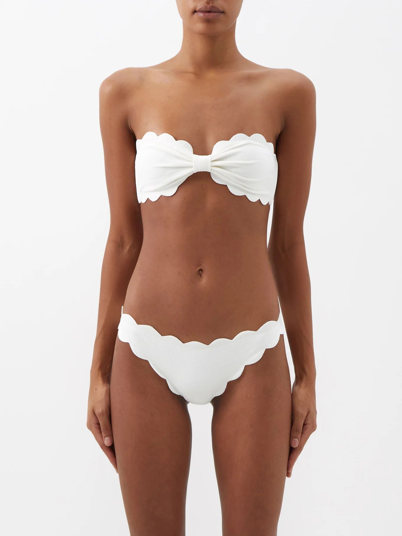 Antibes scalloped bandeau bikini top | Marysia | Matches (UK)