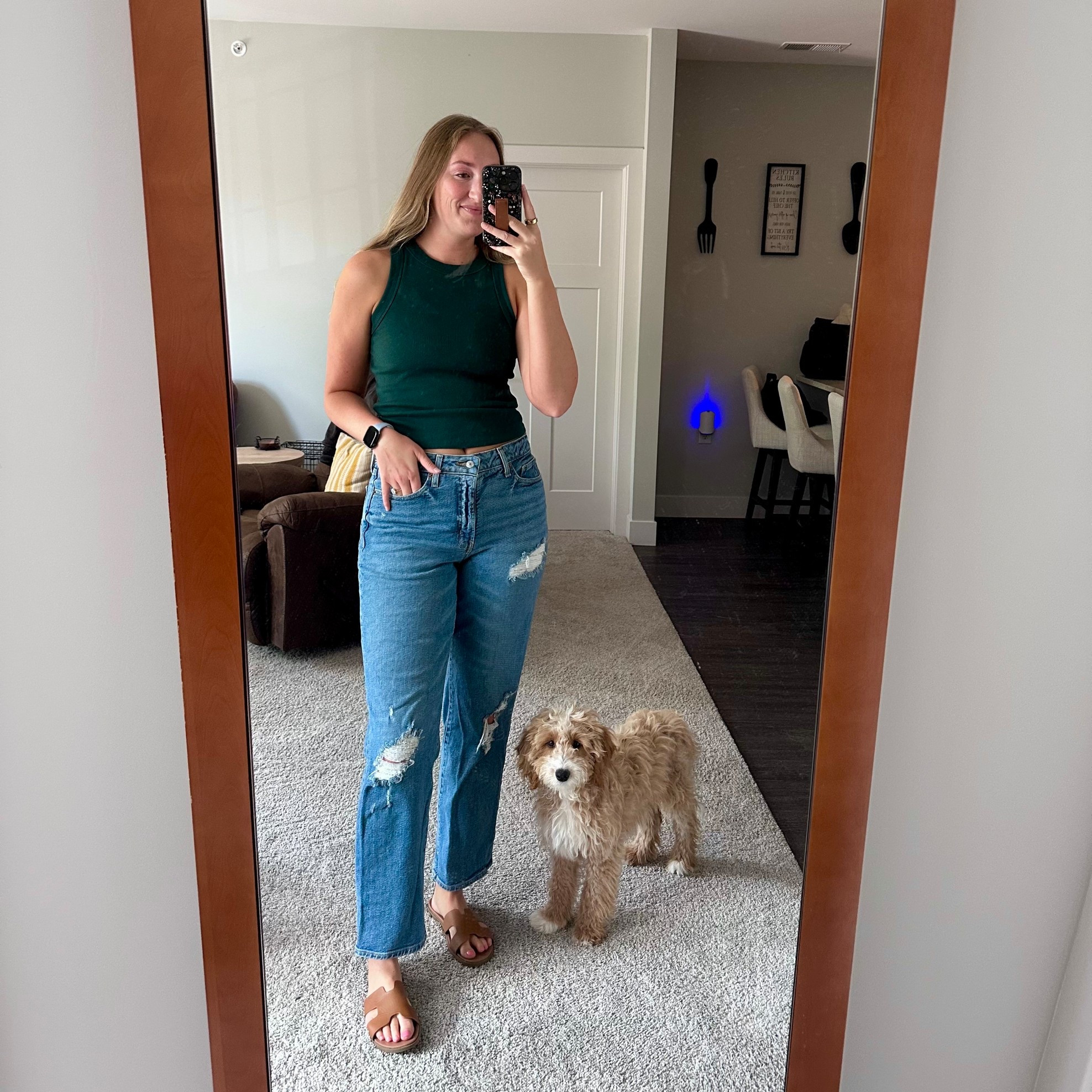 Afternoon errands look ft. Walter 🫶🏼

Wearing size 12 in the jeans

#LTKStyleTip #LTKFindsUnder50 #LTKSaleAlert