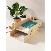 Office Desk Organizer Desk Accessories Wooden Storage Wood Tray Home Letter Box Document Holder Table Decor Documents Gift | Etsy (US)