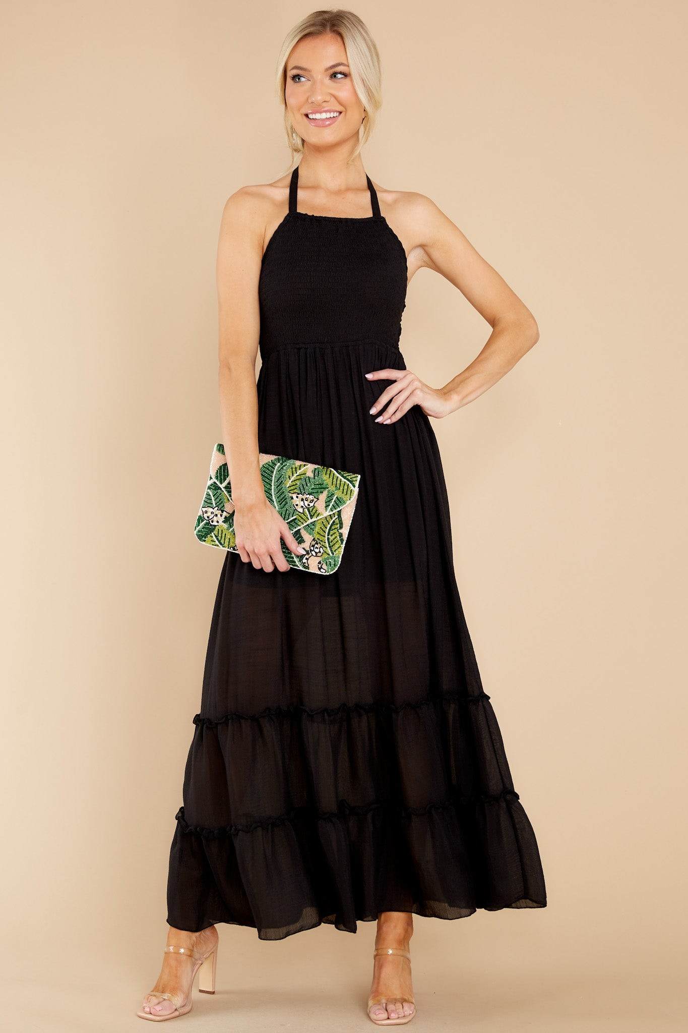 Stick Around Black Maxi Dress | Red Dress 