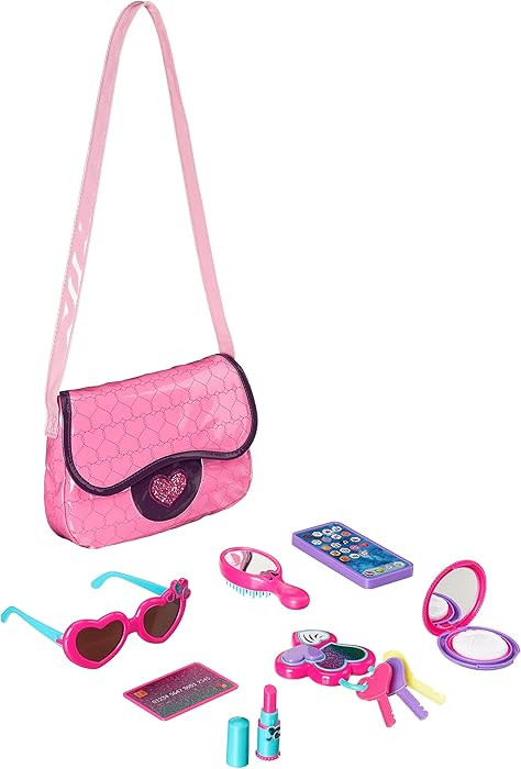Amazon Basics 8-Piece Pretend Play Purse Toy with Accessories for Girls Ages 3 and Up, Handbag Gi... | Amazon (US)