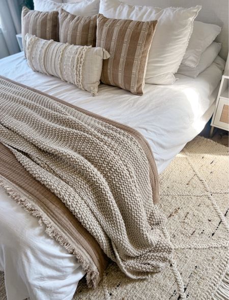 This is the perfect way to layer your bedding for an elevated look! Bedroom decor, duvet, throw blanket, throw pillows 

#LTKFind #LTKunder50 #LTKhome
