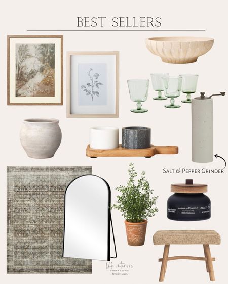 Best Sellers 
Ceramic rustic artisan planter / unsheared boxwood artificial plant / ancient freso linen wall art / Amber Lewis  x Loloi Morgan area rug / Neutype aluminum alloy arch full length mirror / 4pc glass drinkware set / salt & pepper marble pinch pot set / Tommi solid wood accent stool / ceramic carved bowl / better home & gardens candle / wild blossom art print / white speckled salt and pepper grinder 

#LTKhome #LTKMostLoved