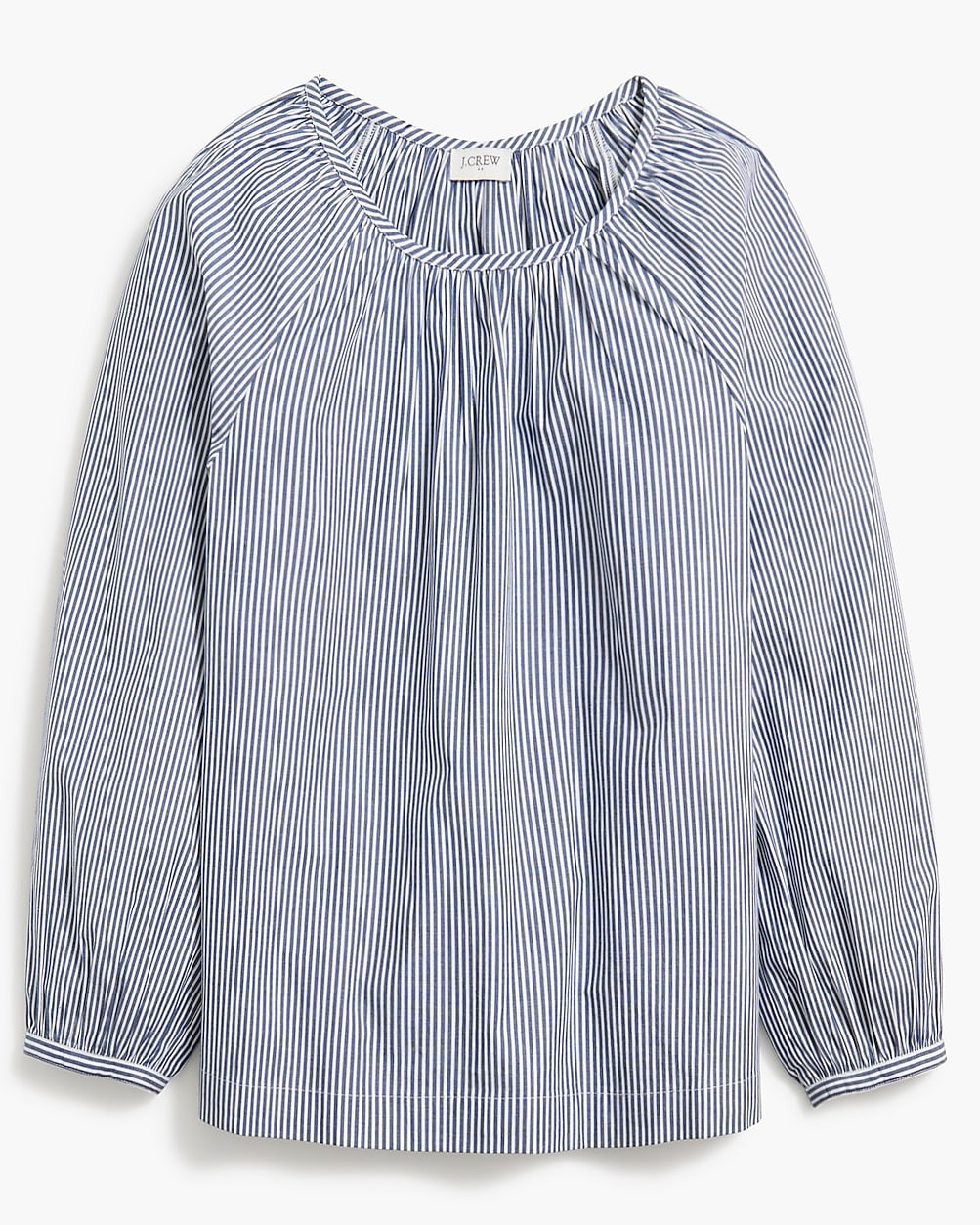 Striped long-sleeve scoopneck blouse | J.Crew Factory