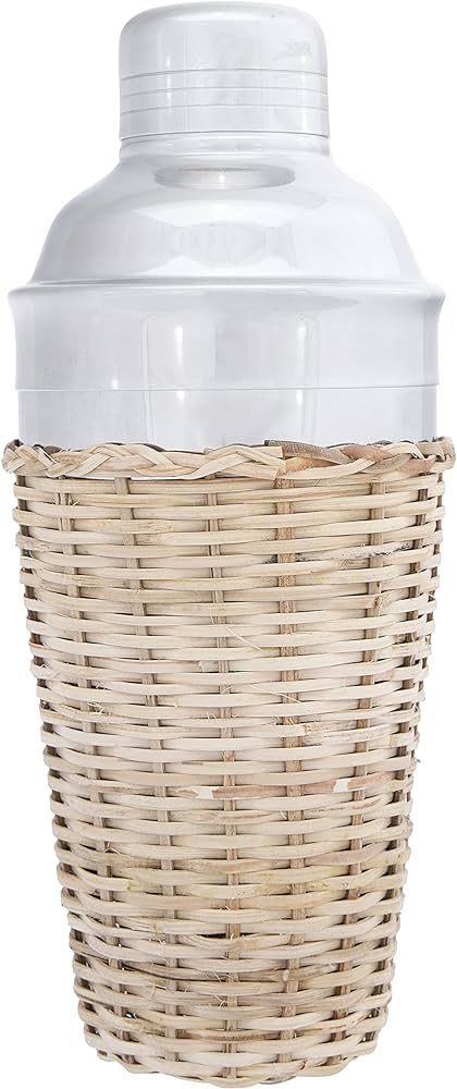 Creative Co-Op 17 oz. Stainless Steel Woven Rattan Sleeve Cocktail Shaker, Natural | Amazon (US)
