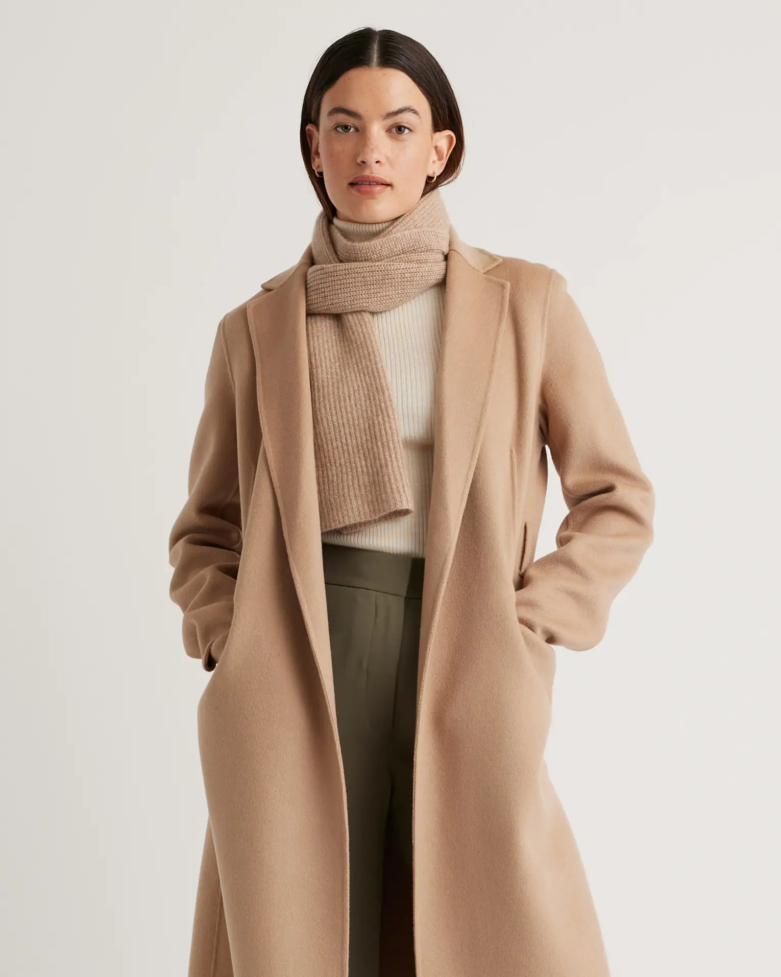 Mongolian Cashmere Ribbed Scarf | Quince