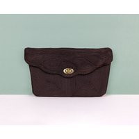 Vintage Large Brown Corde Clutch, Ornately Woven Cordecraft Bag With Brass Metal Twist Clasp, Deco 40S Purse | Etsy (US)