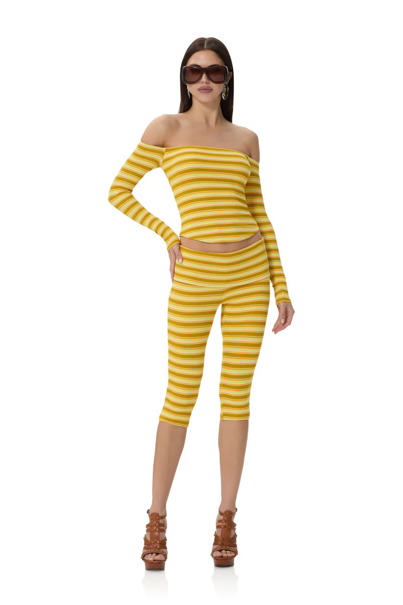 Wright Top - Limelight Stripe | ShopAFRM