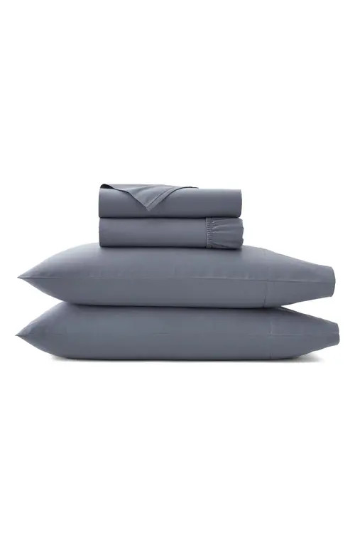 Boll & Branch Percale Hemmed Sheet Set in Mineral at Nordstrom, Size King | Nordstrom