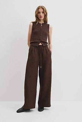 Organically Grown Linen Pull-On Pant | Country Road
