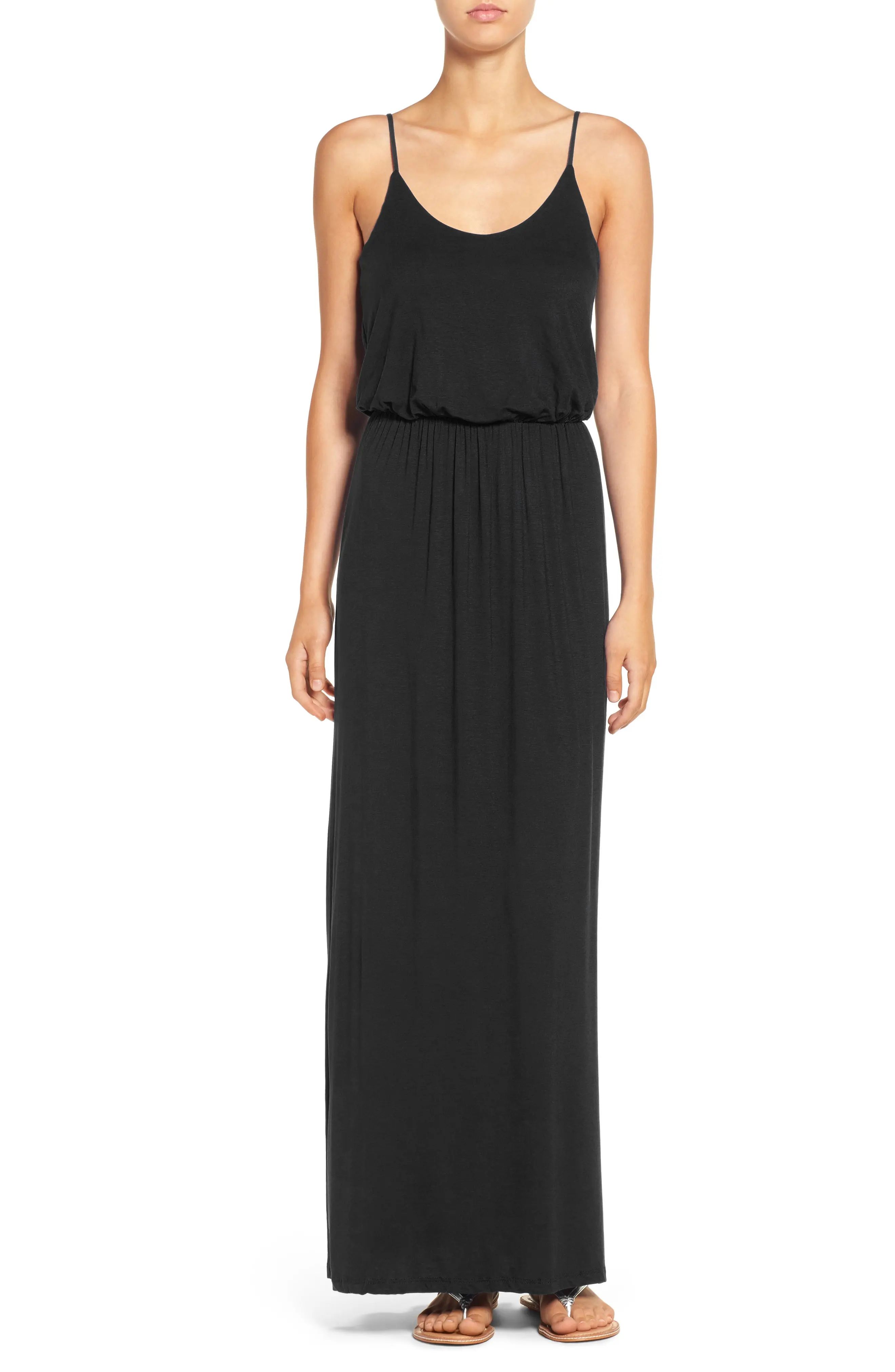 Women's Knit Maxi Dress, Size X-Small - Black | Nordstrom