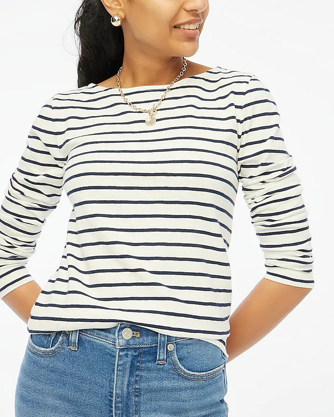 Long-sleeve striped artist tee | J.Crew Factory