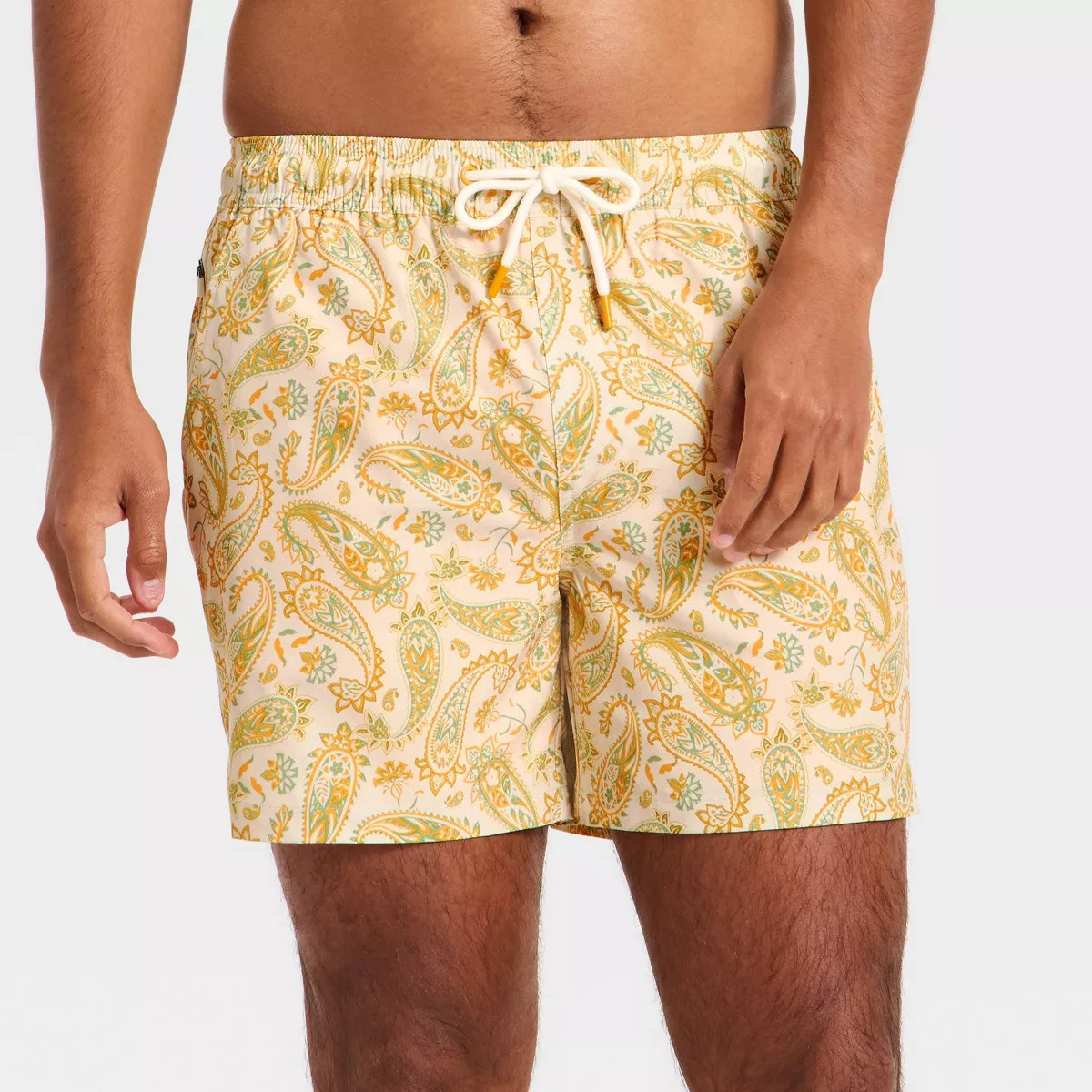 Men's 5'' Swim Trunks with Boxer Brief Liner - Goodfellow & Co™ Yellow M | Target