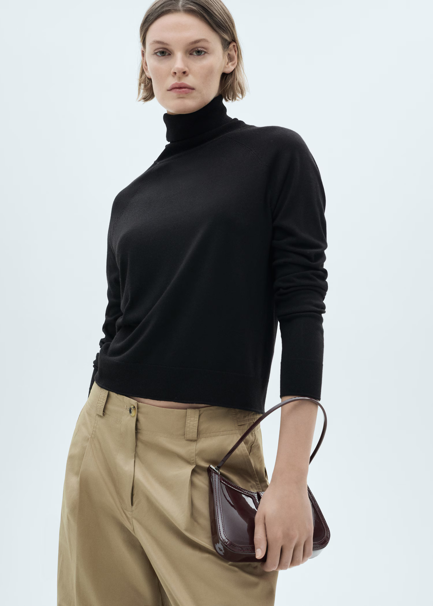 Fine-knit turtleneck sweater - Women | MANGO United Kingdom | MANGO (UK)