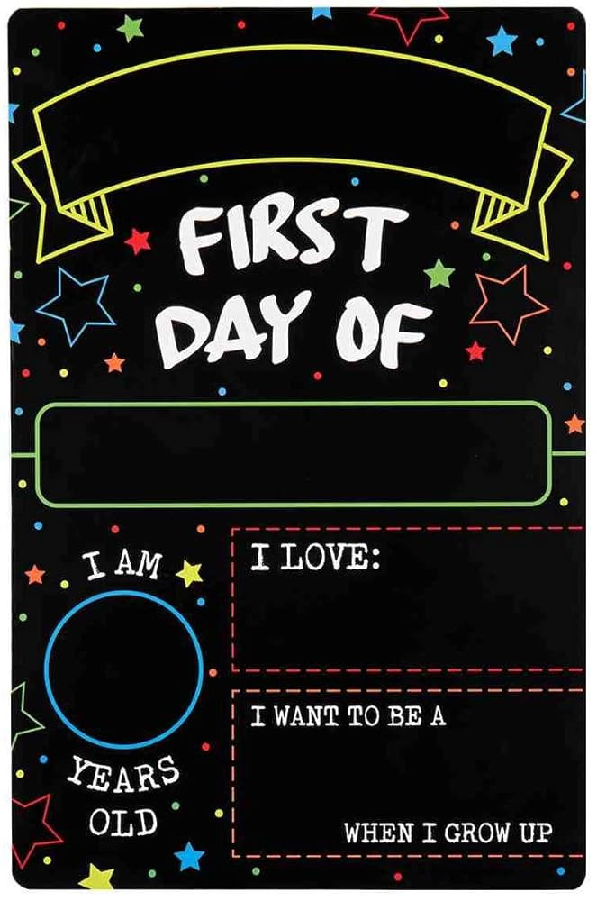 First Day Last Day of School Double Sided Sign (Dry Erase Board for Liquid Chalk Markers - 12" x ... | Amazon (US)