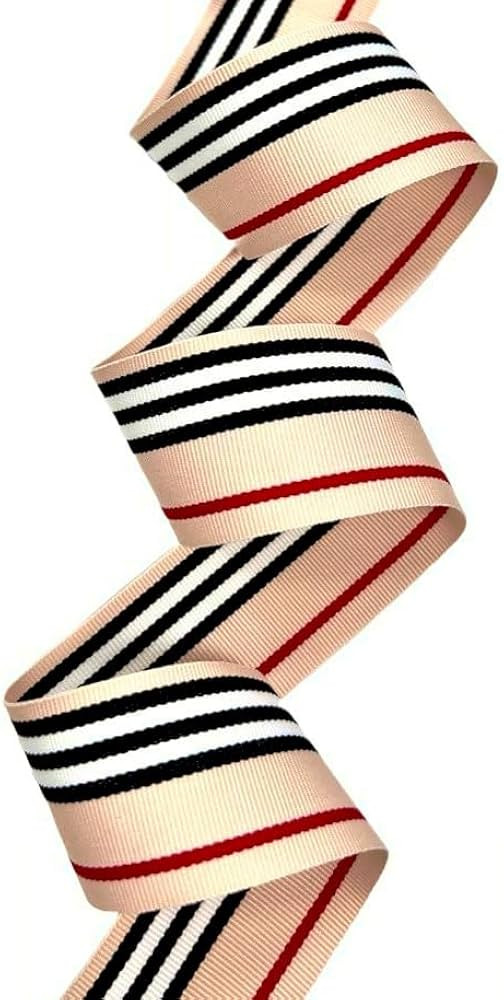 USA | American Made 7/8“ Kayla BLVD. Striped Grosgrain Ribbon - 20 Yards (Multiple Widths & Yar... | Amazon (US)