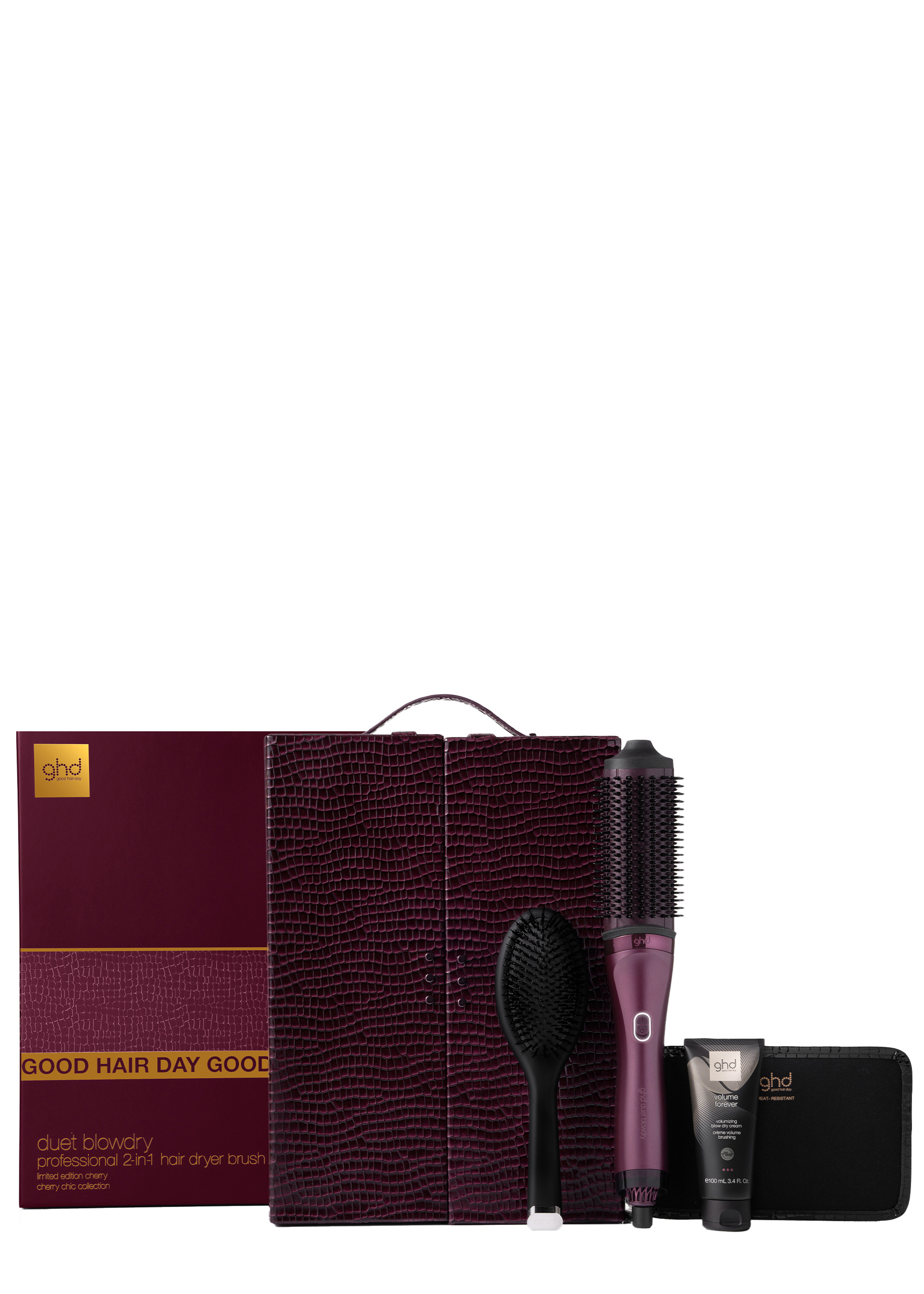 Blowdry Hairdryer Brush Festive Gift Set In Cherry Chic (Worth £549) | Harvey Nichols