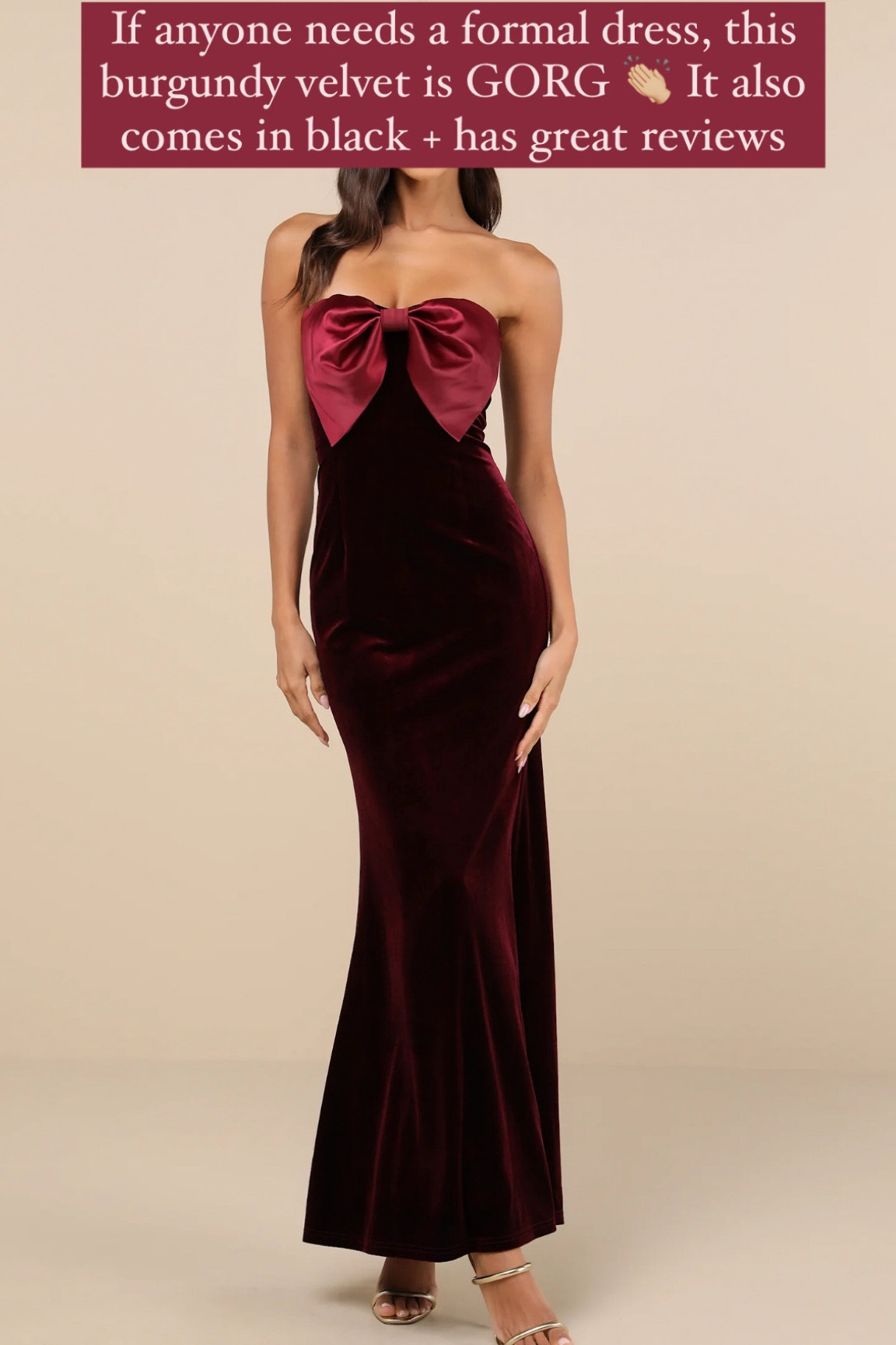 Burgundy velvet bow formal dress / burgundy velvet bow strapless maxi dress 

#LTKParties #LTKHoliday #LTKFindsUnder100