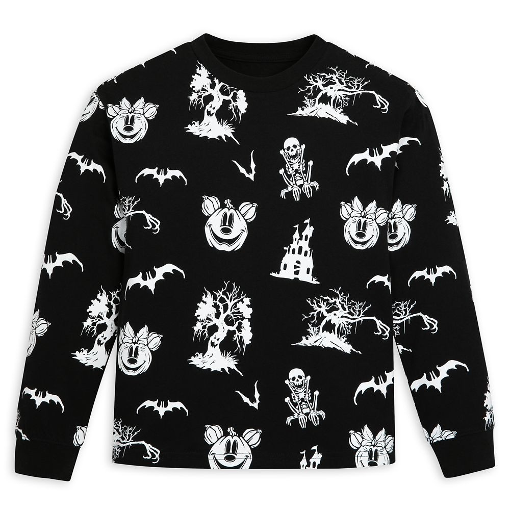 Mickey Mouse and Minnie Mouse Halloween Glow-in-the-Dark Long Sleeve T-Shirt for Kids | Disney Store