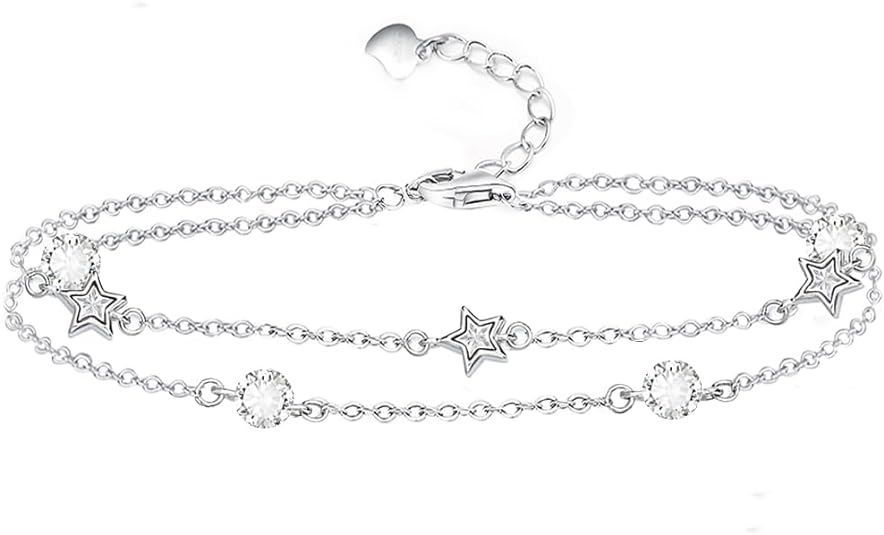 Nieboa Mother's Day Gifts,925 Sterling Silver Layered Butterfly Bracelet,Adjustable Wrist Jewelry... | Amazon (US)