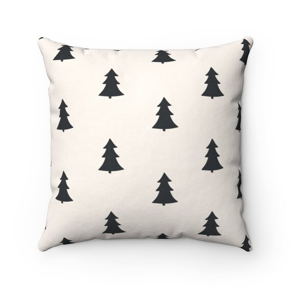 Scandinavian Tree Pillow | Christmas Tree Pillows | Farmhouse Christmas | Holiday Decor | Black &... | Etsy (US)