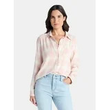 Time and Tru Women's Flannel Shirt with Long Sleeves, Sizes XS-XXXL | Walmart (US)