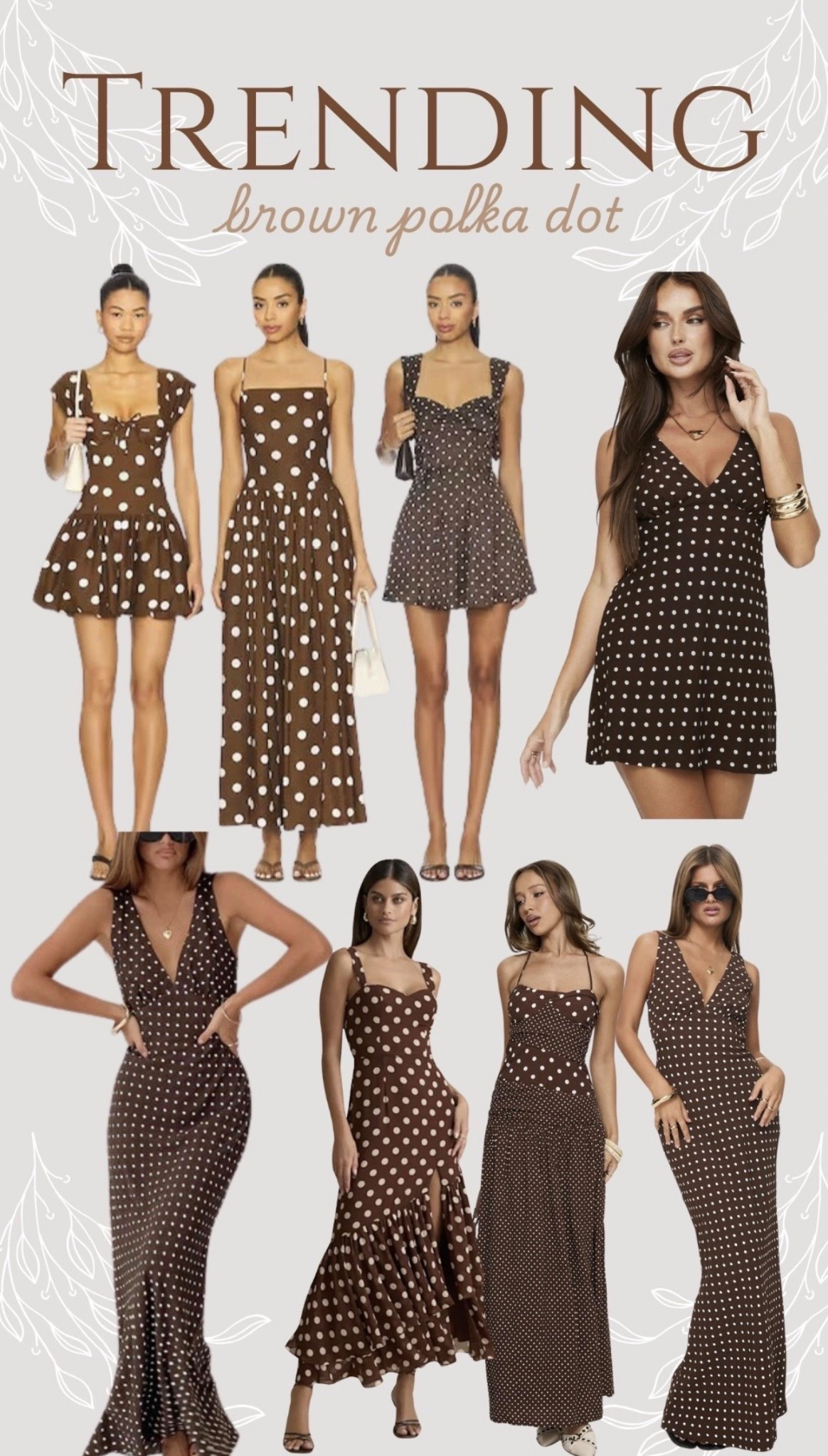 Brown Polka Dot dresses for fall 🤎

Fall dress, event dress, mini dress , maxi dress, brown dress, polka dot



#LTKgrwm #LTKFestival #LTKootd