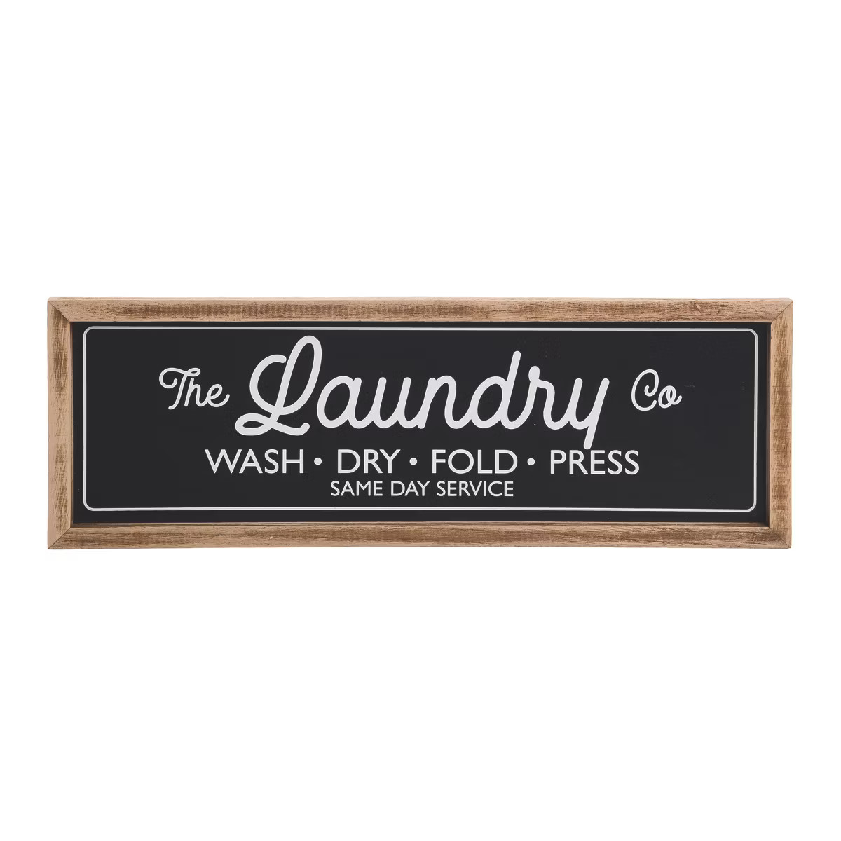 Transpac Wood 19.75 in. Black Everyday Laundry Wall Decor | Target