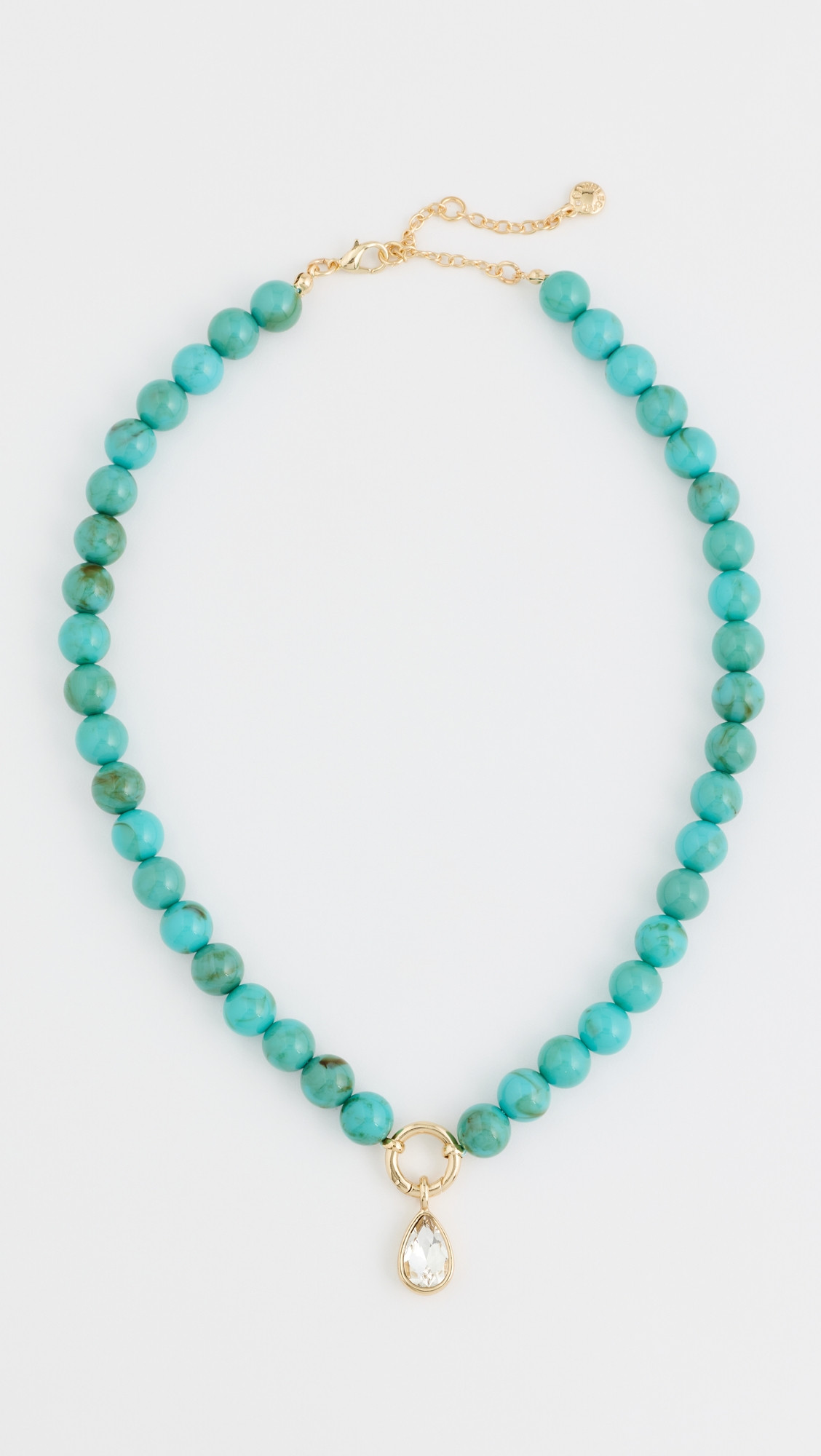 BaubleBar Janette Beaded Ring Necklace Green One Size | Shopbop