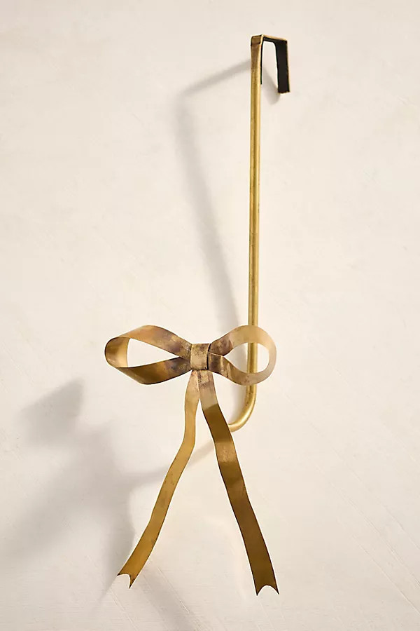 Brass Bow Wreath Hanger | Anthropologie (US)