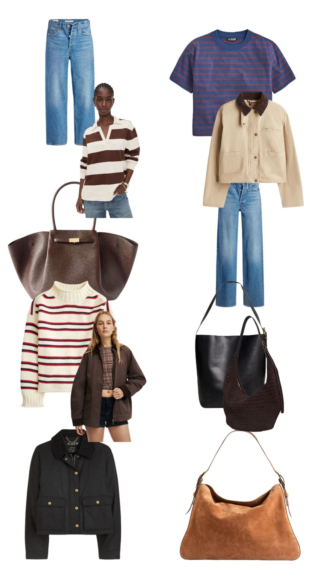 Fall favorite round ups and trend pieces suede leather stripes

Madewell flats and bag
Levis
Rugby stripes
Gap sweatshirt
Demellier
Jcrew 
Wide leg jeans


#LTKFallSale #LTKItBag #LTKNYFW
