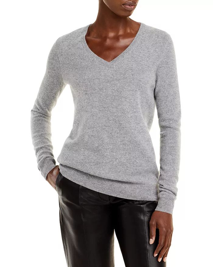C by Bloomingdale's Cashmere C by Bloomingdale's V-Neck Cashmere Sweater - 100% Exclusive  Women ... | Bloomingdale's (US)