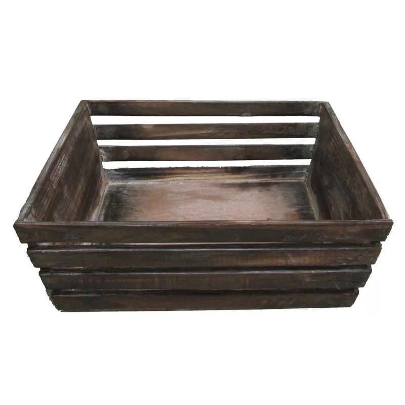 Stained Washed Manufactured Wood Crate | Wayfair Professional